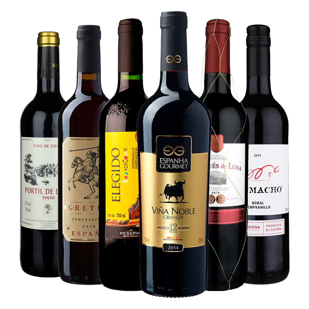 Kit Vinhos Espanha Superior Vaivinho Br Vaivinho Br